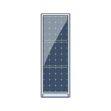 Solar panel generating clean electricity for sustainability Stock Illustration