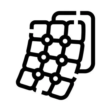 Solar panel generating clean energy line icon Stock Illustration