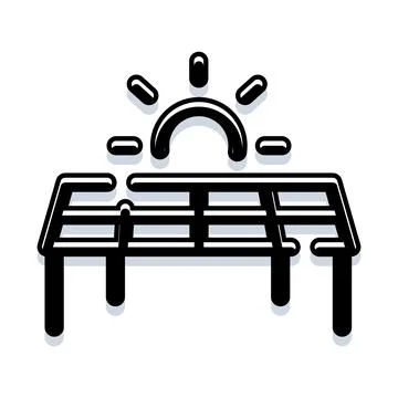 Solar panel generating clean energy from sun Stock Illustration