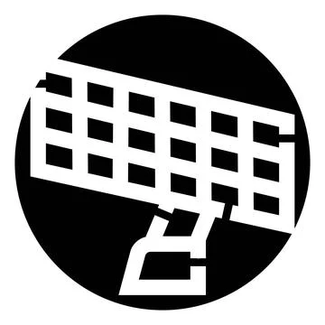 Solar panel generating clean energy icon design Stock Illustration