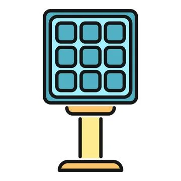 Solar panel generating clean power for ecology Stock Illustration