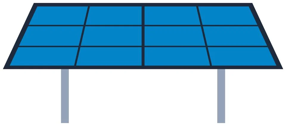 Solar panel generating clean power for renewable energy Stock Illustration
