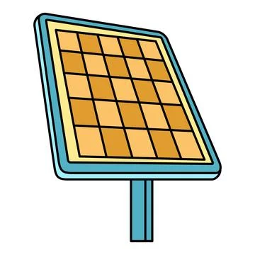 Solar panel generating clean renewable energy illustration Stock Illustration