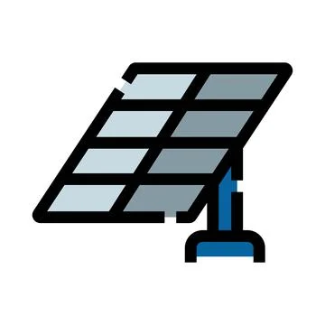 Solar panel generating clean renewable energy Stock Illustration