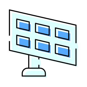 Solar panel generating clean renewable energy concept Stock Illustration
