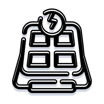 Solar panel generating clean renewable energy concept Stock Illustration