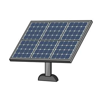 Solar panel generating clean renewable energy concept Stock Illustration