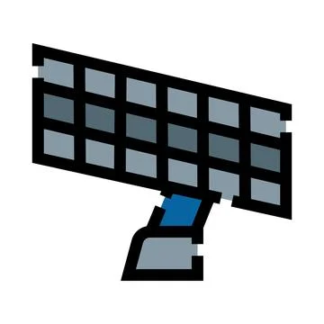 Solar panel generating clean renewable energy concept Stock Illustration