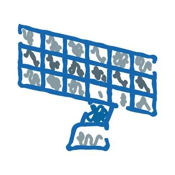 Solar panel generating clean renewable energy concept Stock Illustration