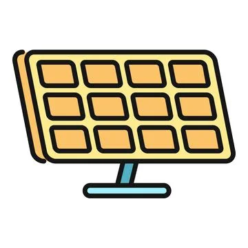 Solar panel generating clean renewable energy for sustainability Stock Illustration