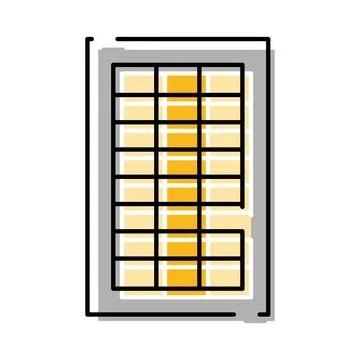 Solar panel generating clean renewable energy concept Stock Illustration