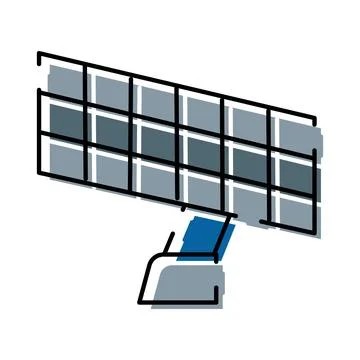 Solar panel generating clean sustainable energy concept Stock Illustration