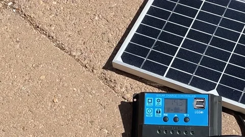 Solar Panel Generating Electricity 3 Stock Footage 150333694