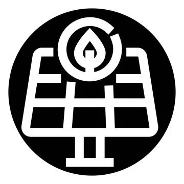 Solar panel generating renewable energy icon concept Stock Illustration