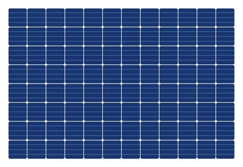 Solar panel grid pattern blue and white. Solar cells power blue technology Illustrazione stock