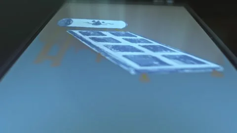 Solar panel hand drawn, graphic presentation on smartphone Stock Footage 303911243