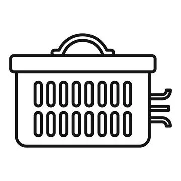 Solar panel handle icon outline vector. Sun controller Illustration