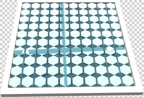 Solar panel with hexagon shape Stock Illustration