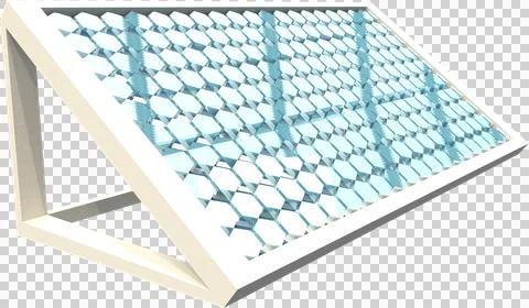 Solar panel hexagon shape with stand Stock Illustration