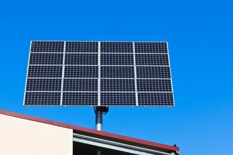 Solar panel on a house Stock Photos