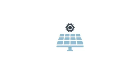 Solar Panel icon animation for video motion graphics Vídeo Stock 202064096