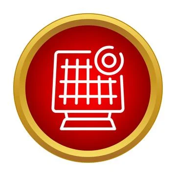 Solar panel icon collecting sun energy for green power Stock Illustration