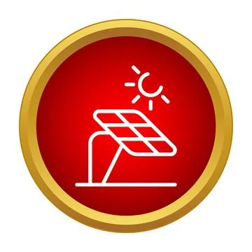 Solar panel icon collecting sun energy for sustainability Stock Illustration