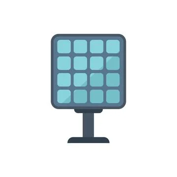 Solar panel icon flat vector. Global climate 스톡 일러스트
