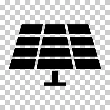 Solar panel icon, green power technology, ecology alternative energy vector i Stock Illustration