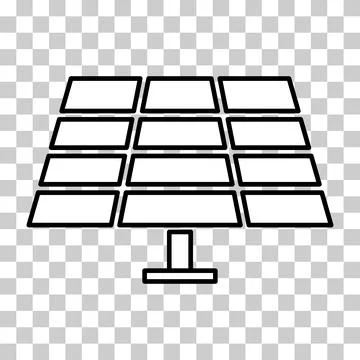 Solar panel icon, green power technology, ecology alternative energy vector i Stock Illustration