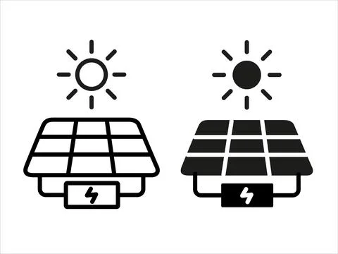 Solar panel icon Stock Illustration