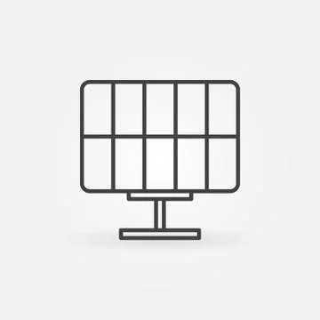 Solar panel icon or logo Stock Illustration