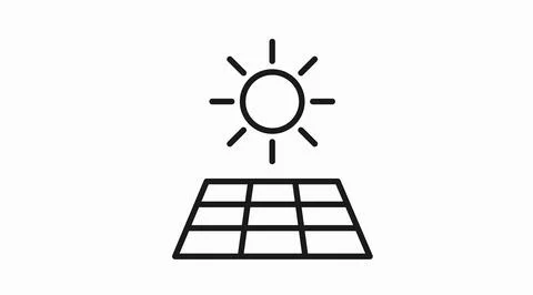 Solar Panel Icon or Sign. Stock Illustration