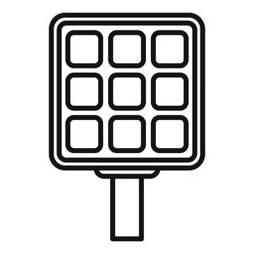Solar panel icon outline vector. Digital home Stock Illustration