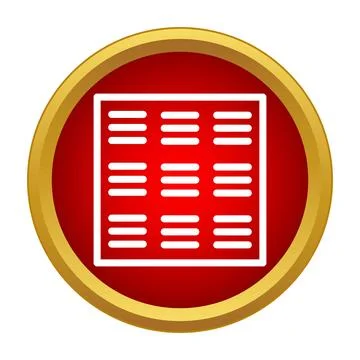 Solar panel icon representing renewable energy solution Stock Illustration