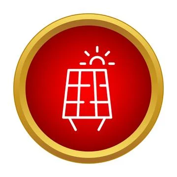 Solar panel icon representing renewable energy technology Stock-Illustration