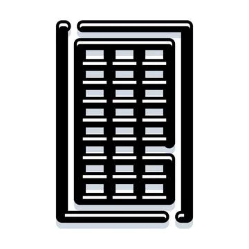 Solar panel icon representing renewable energy solutions Stockillustratie