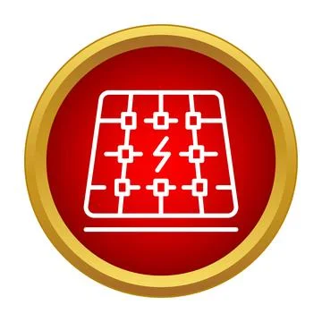 Solar panel icon showing renewable energy generation Ilustración de archivo
