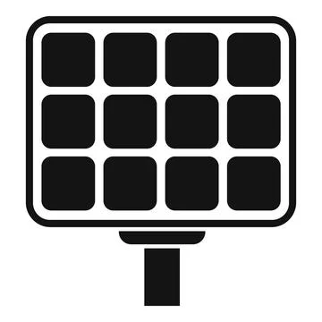 Solar panel icon simple vector. Save leaf 스톡 일러스트