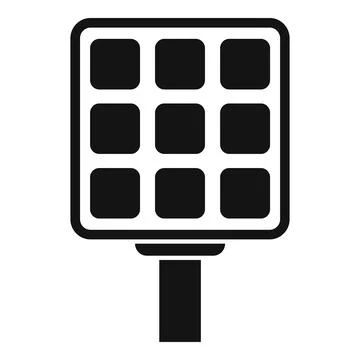 Solar panel icon simple vector. Digital home Stock Illustration
