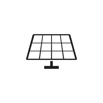 Solar panel icon. Vector illustration, flat design Stock Illustration