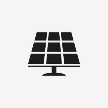 Solar panel icon. Vector illustration, flat design Stock Illustration