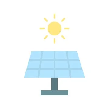 Solar Panel icon vector image. Stock Illustration