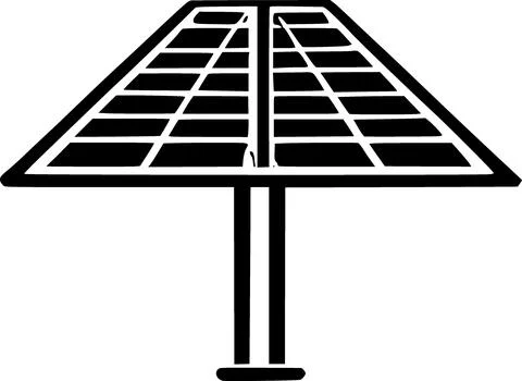 Solar panel icon vector symbol design illustration Stock Illustration