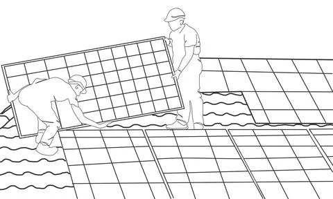 Solar panel Stock Illustration