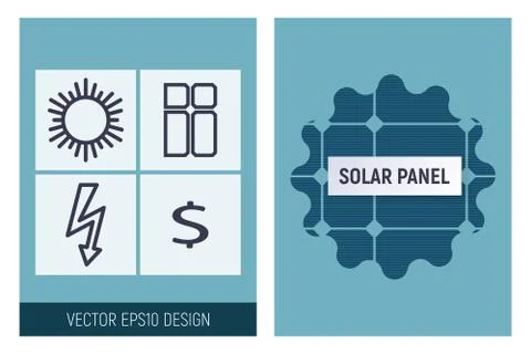 Solar panel infographics. Stock Illustration