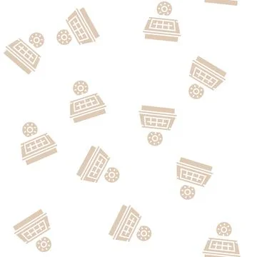 Solar panel installation glyph seamless pattern Illustrazione stock