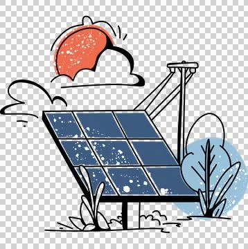Solar Panel Installation Stock Illustration