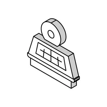 Solar panel installation isometric icon vector illustration Illustrazione stock