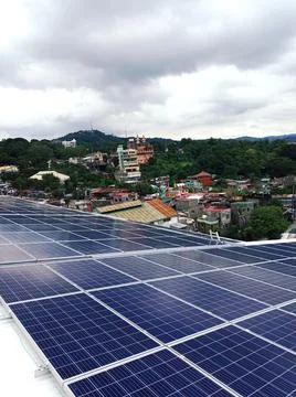 Solar Panel Installation Stock Photos